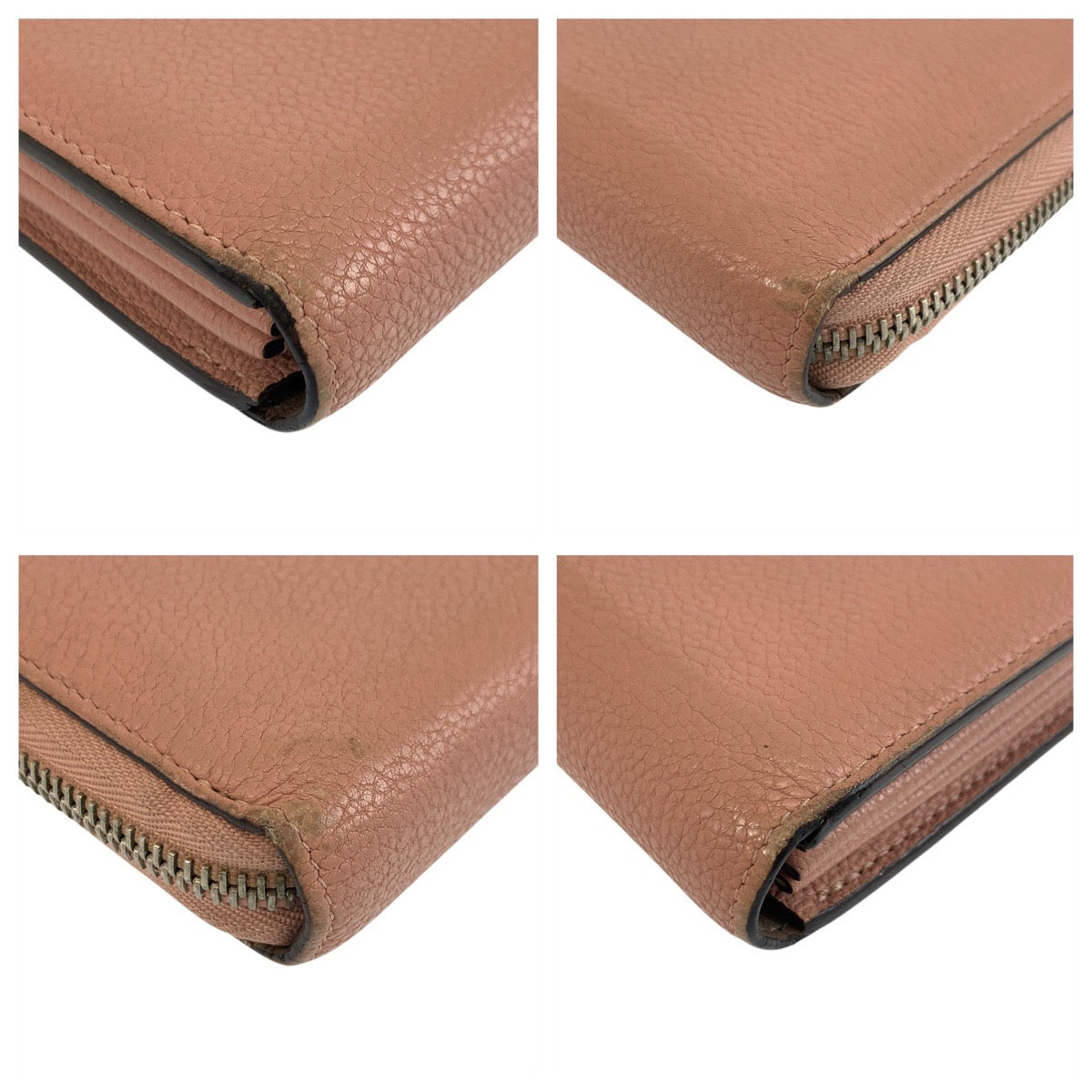 LOUIS VUITTON Long Wallet Purse M60148 leather Magnolia Pink Greige SilverMetal Portefeuille comet