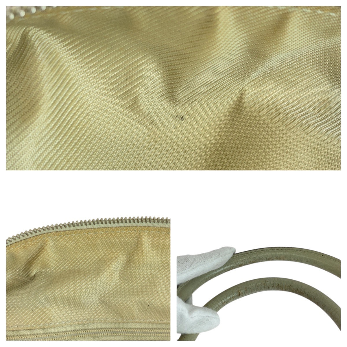 GUCCI Handbag 000 0851 GG canvas Beige Gold Metal