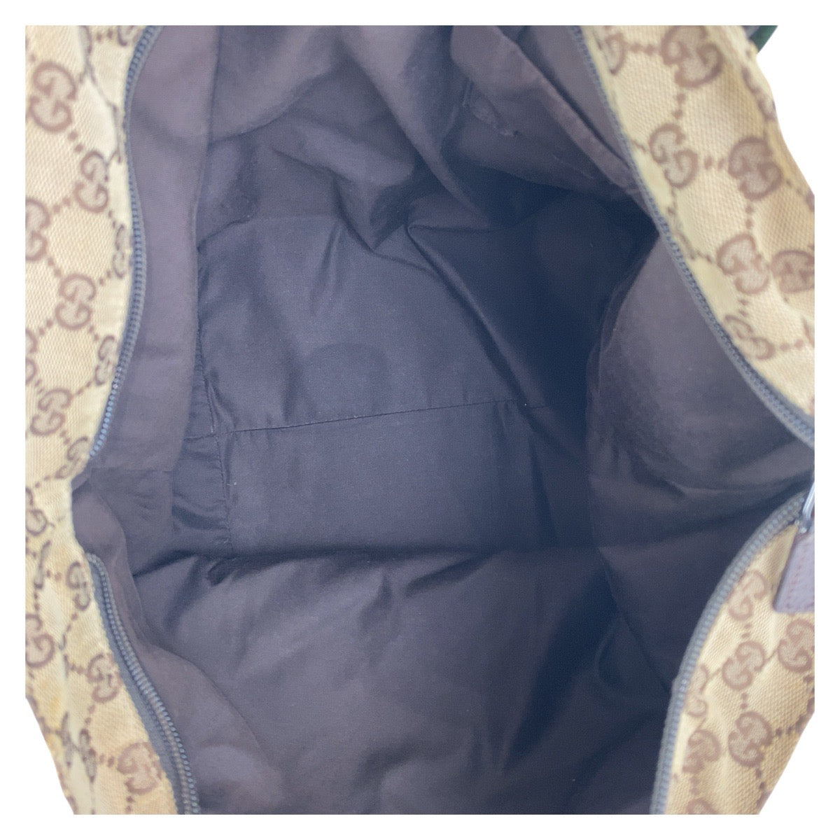 GUCCI Tote Bag 131231 GG canvas Beige brown Sherry line