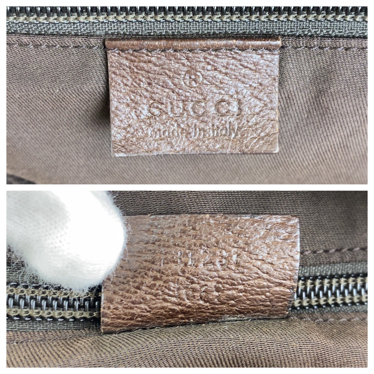 GUCCI Tote Bag 131231 GG canvas Beige brown Sherry line