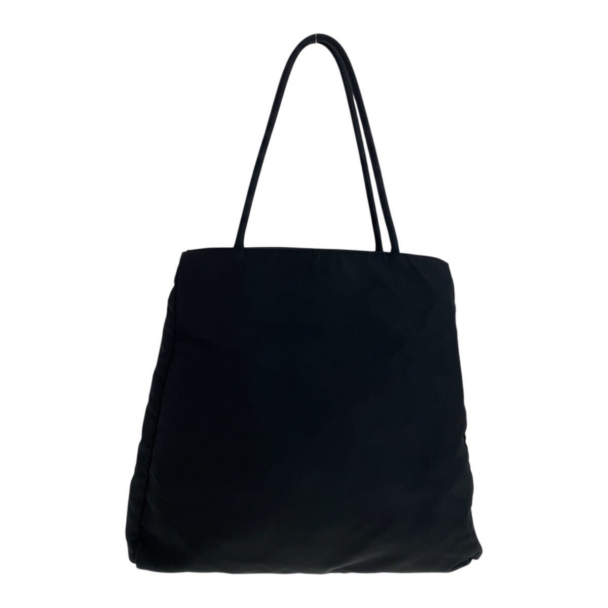 PRADA Tote Bag Nylon Black SilverMetal Test Triangle With logo
