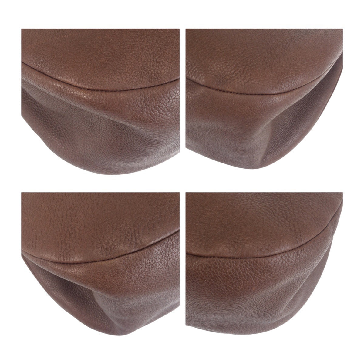 PRADA Shoulder Bag leather Brown Gold Metal Vitterodino