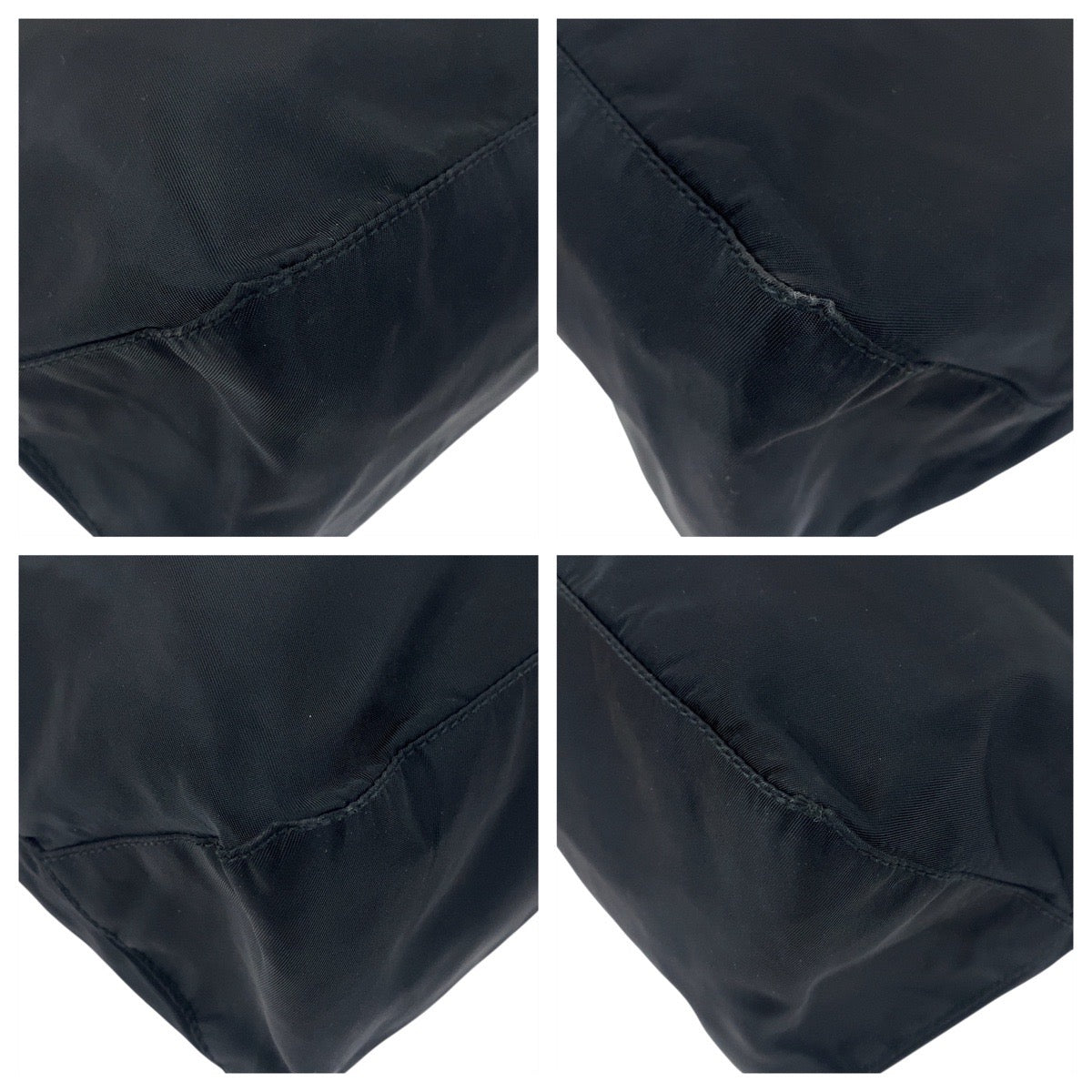PRADA Tote Bag Nylon Black SilverMetal Test Triangle With logo
