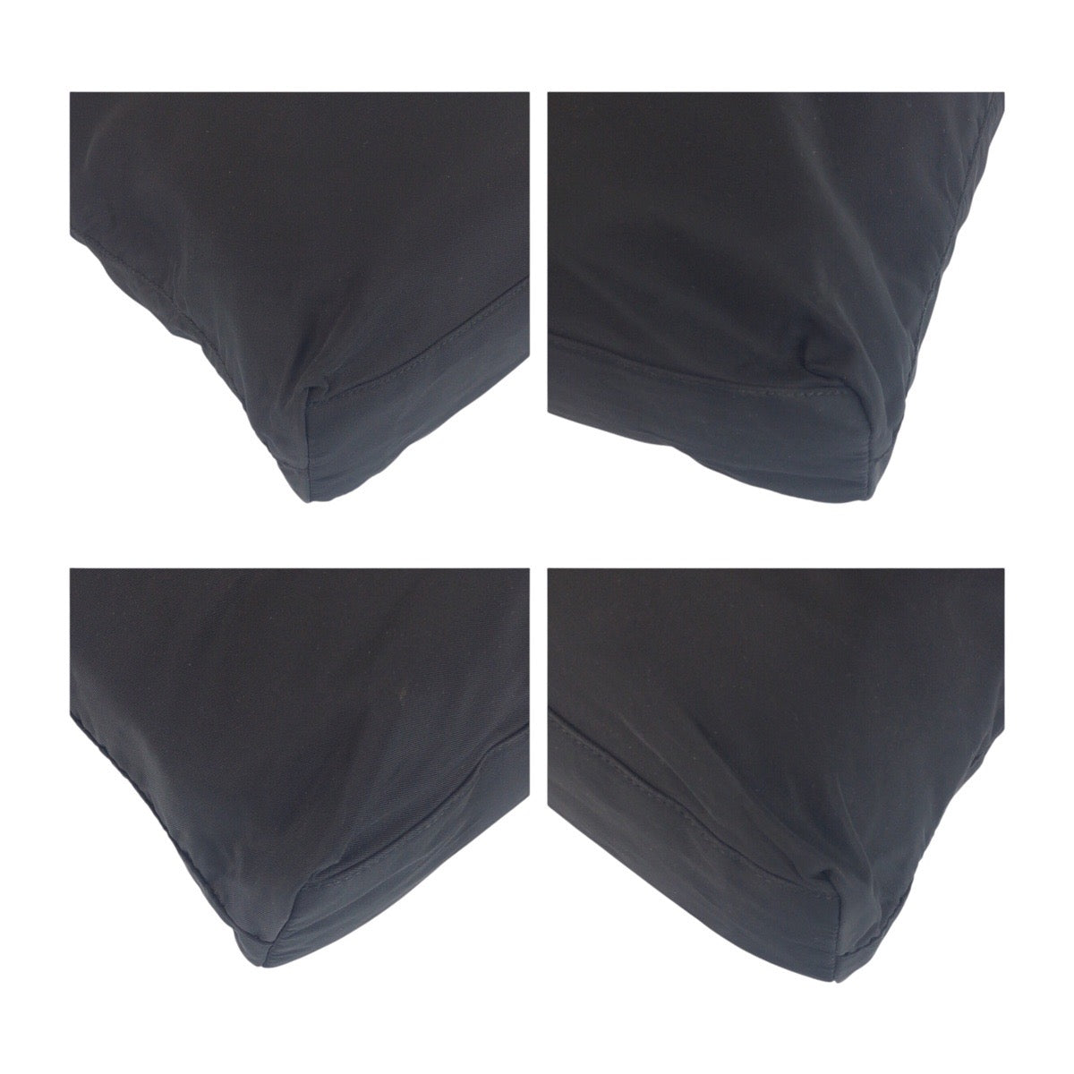 PRADA Tote Bag Nylon Black SilverMetal Test Triangle With logo
