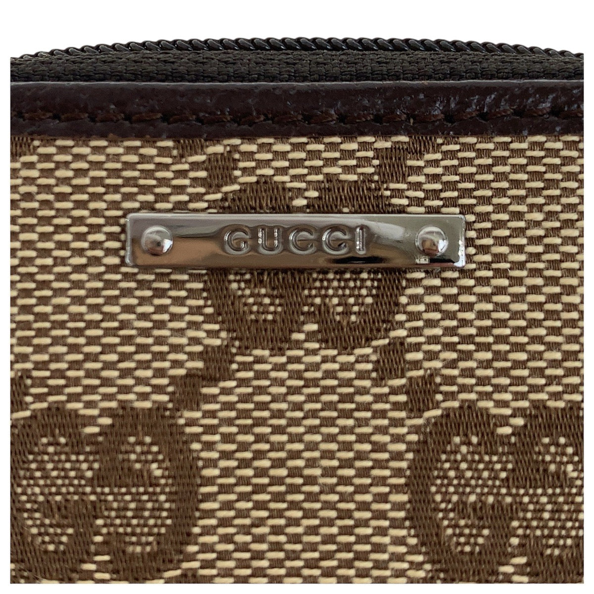 GUCCI Coin case 115255 GG canvas Brown