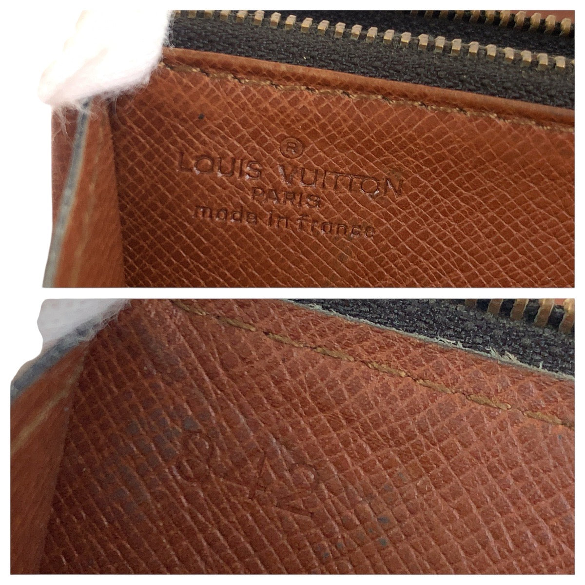 LOUIS VUITTON Long Wallet Purse M61724 PVC Brown Gold Metal Monogram Pochette Porto Monnet Credit