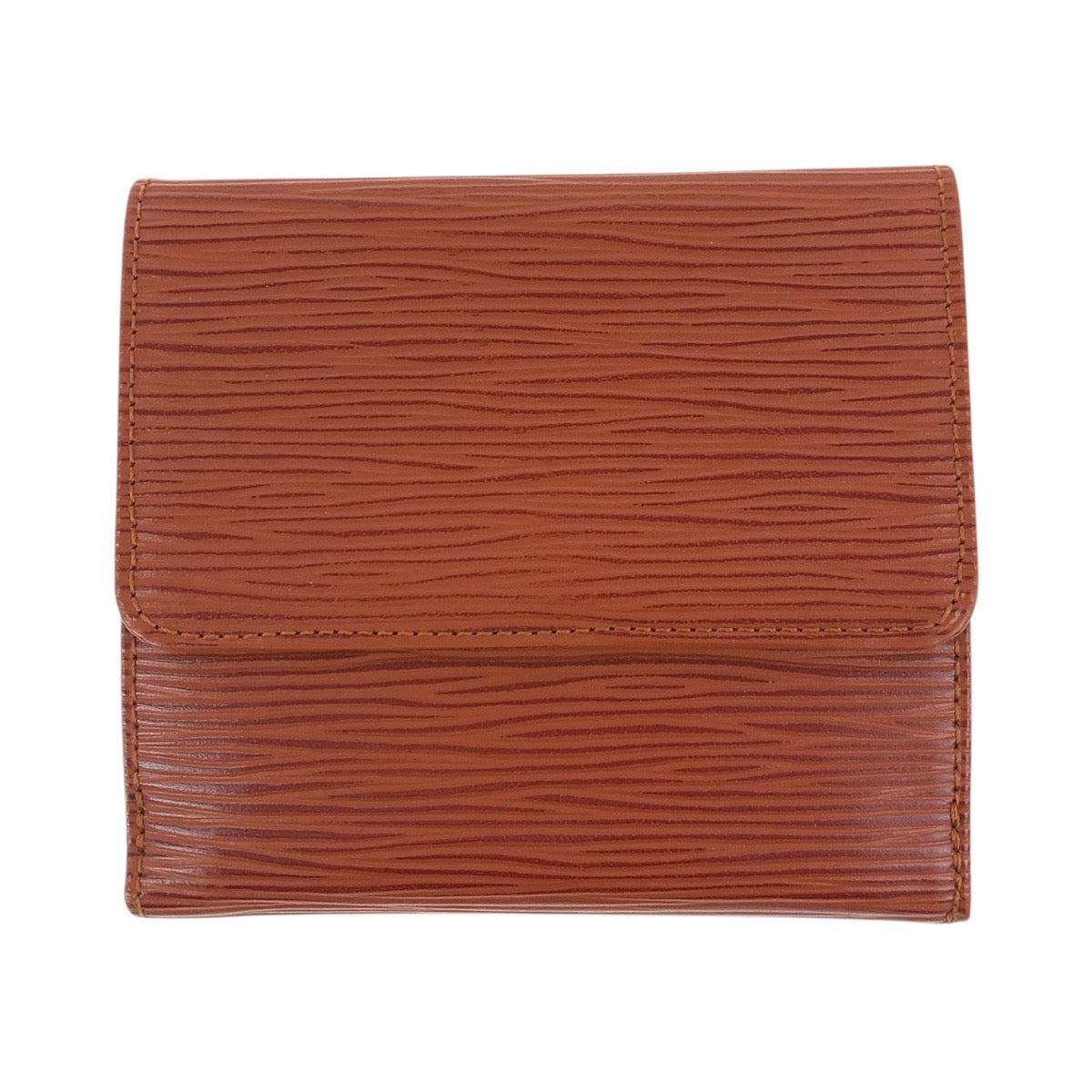 LOUIS VUITTON Tri-fold wallet M63483 leather Kenya Brown Brown Gold Metal Epi Porto Monevier Cartes Crdit