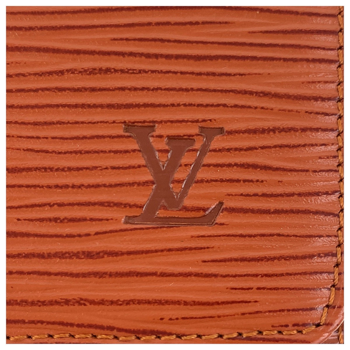 LOUIS VUITTON Tri-fold wallet M63483 leather Kenya Brown Brown Gold Metal Epi Porto Monevier Cartes Crdit