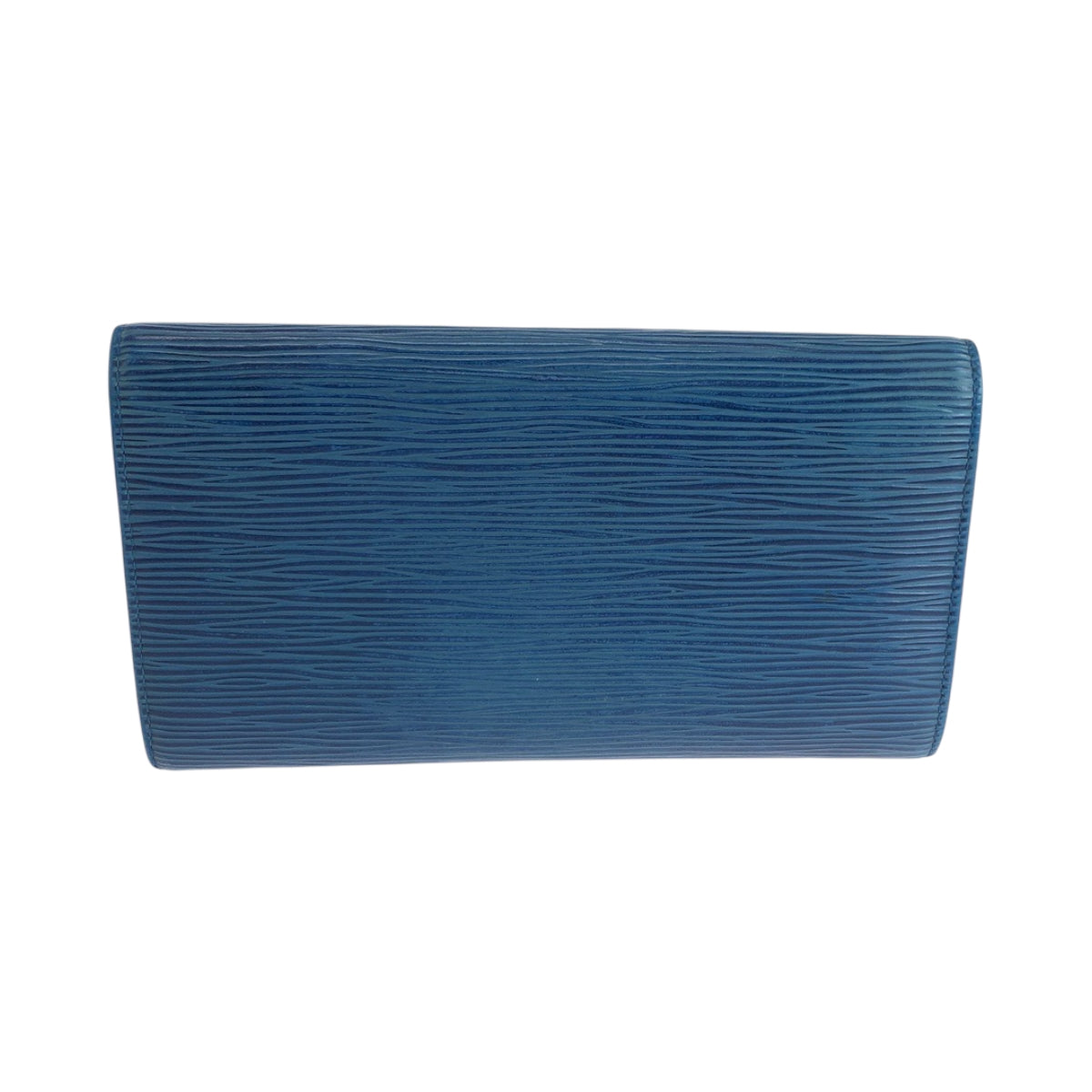 LOUIS VUITTON Long Wallet Purse M6359G Epi Leather Blue GoldMetal Epi Porto Monnet Credit