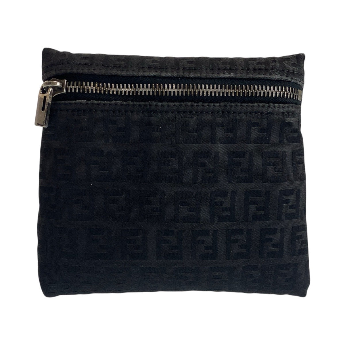 FENDI Pouch 7N0012 Nylon Black SilverMetal Zucchino