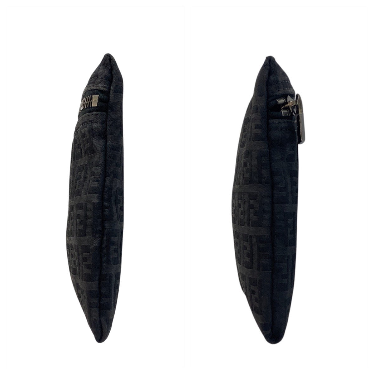 FENDI Pouch 7N0012 Nylon Black SilverMetal Zucchino