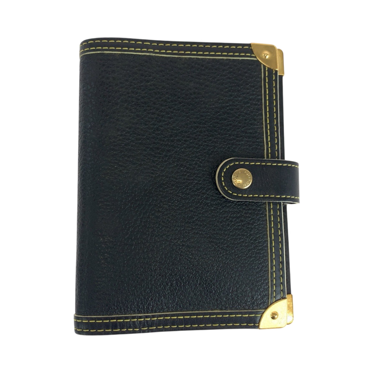LOUIS VUITTON Notebook cover R20884 leather black Suhari Agenda PM