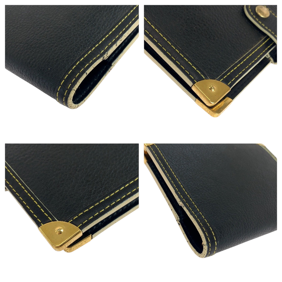 LOUIS VUITTON Notebook cover R20884 leather black Suhari Agenda PM