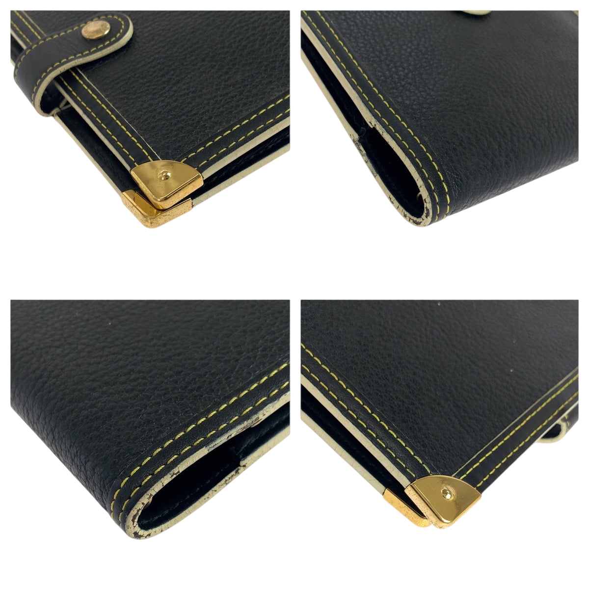 LOUIS VUITTON Notebook cover R20884 leather black Suhari Agenda PM