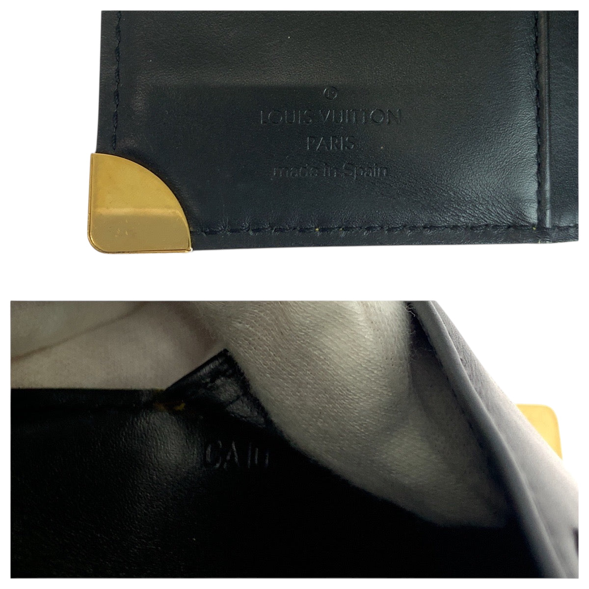 LOUIS VUITTON Notebook cover R20884 leather black Suhari Agenda PM