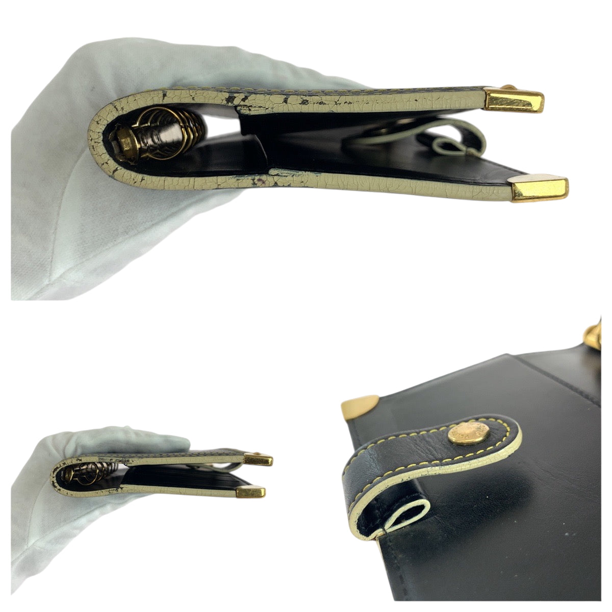 LOUIS VUITTON Notebook cover R20884 leather black Suhari Agenda PM