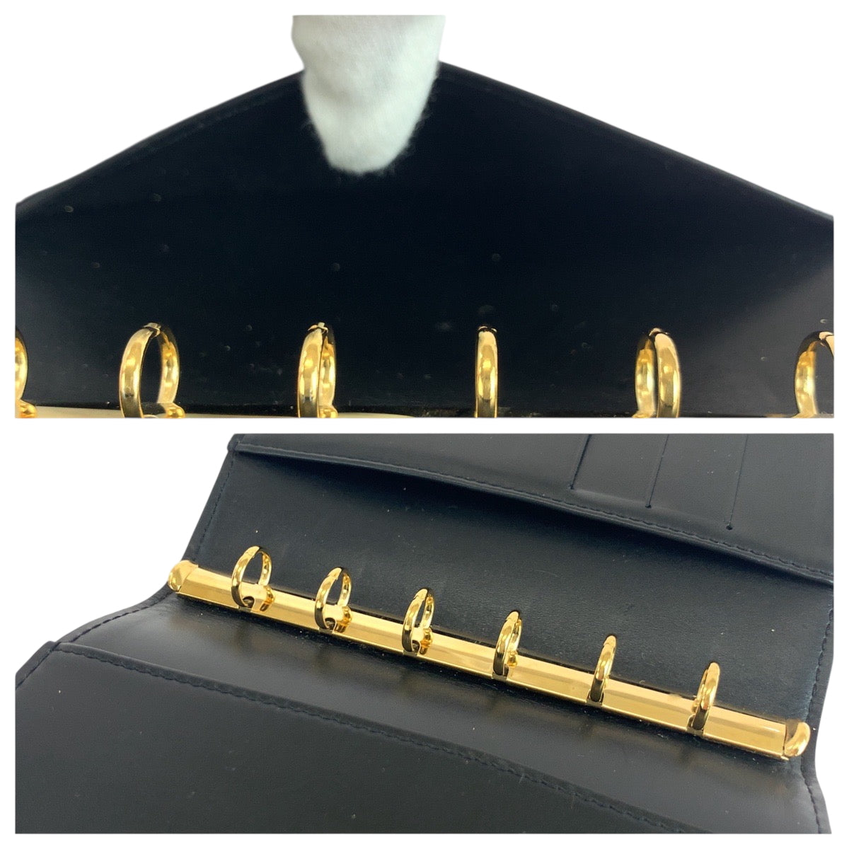 LOUIS VUITTON Notebook cover R20884 leather black Suhari Agenda PM