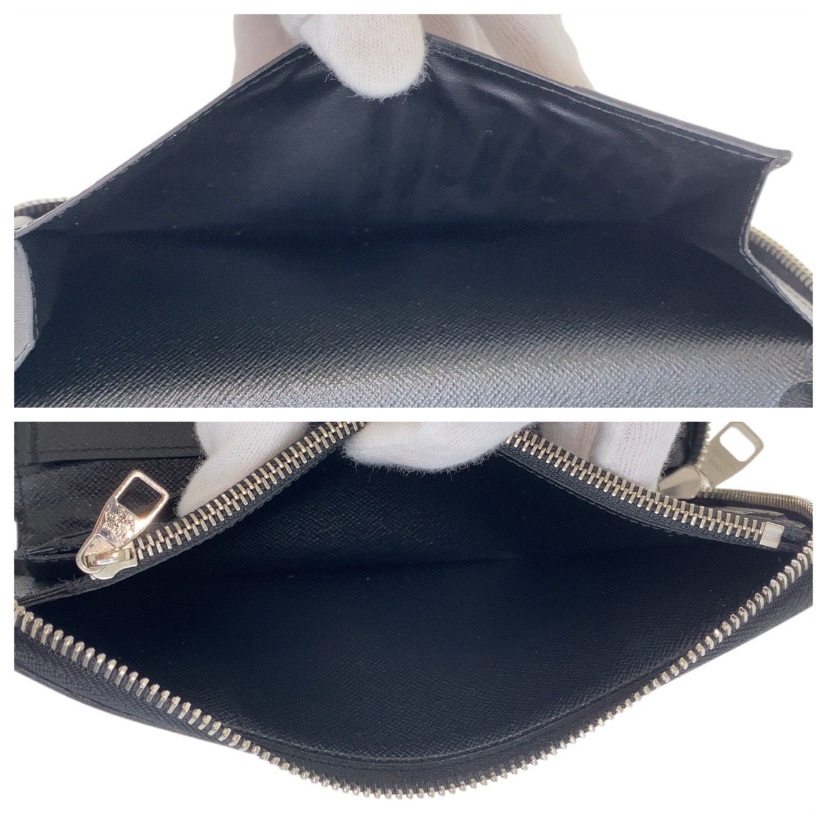 LOUIS VUITTON Long Wallet Purse M60109 PVC Brown Black SilverMetal Monogram macacer Zippy Wallet Vertical