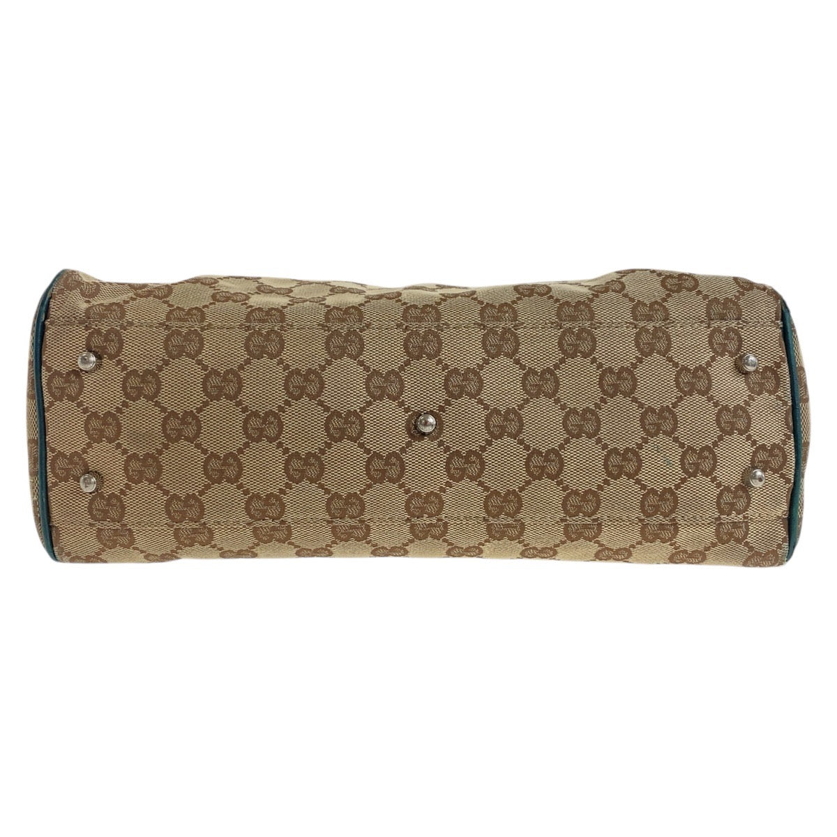 GUCCI Tote Bag 145810 GG canvas Beige Green SilverMetal Sherry line