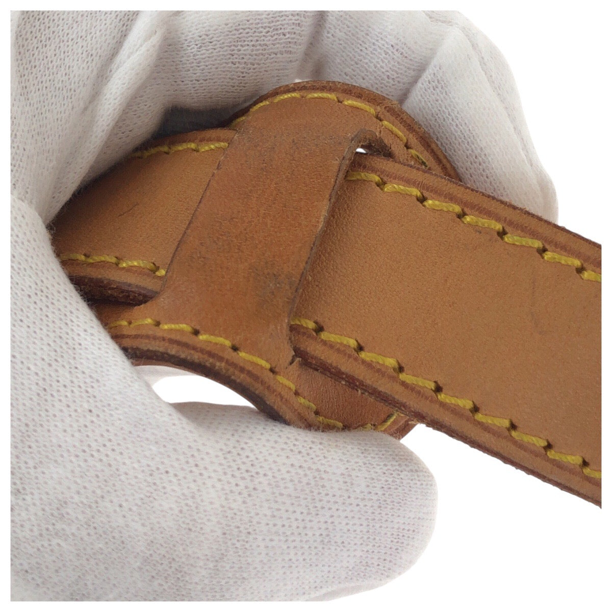 LOUIS VUITTON Shoulder Bag leather Brown Gold Metal