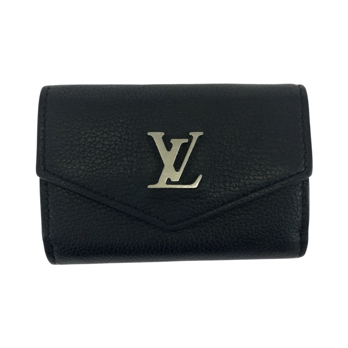 LOUIS VUITTON Tri-fold wallet M63921 leather black Portefeuille Rock Mini