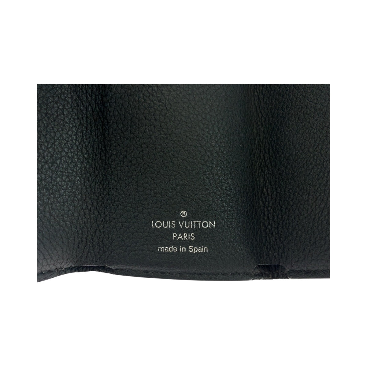 LOUIS VUITTON Tri-fold wallet M63921 leather black Portefeuille Rock Mini