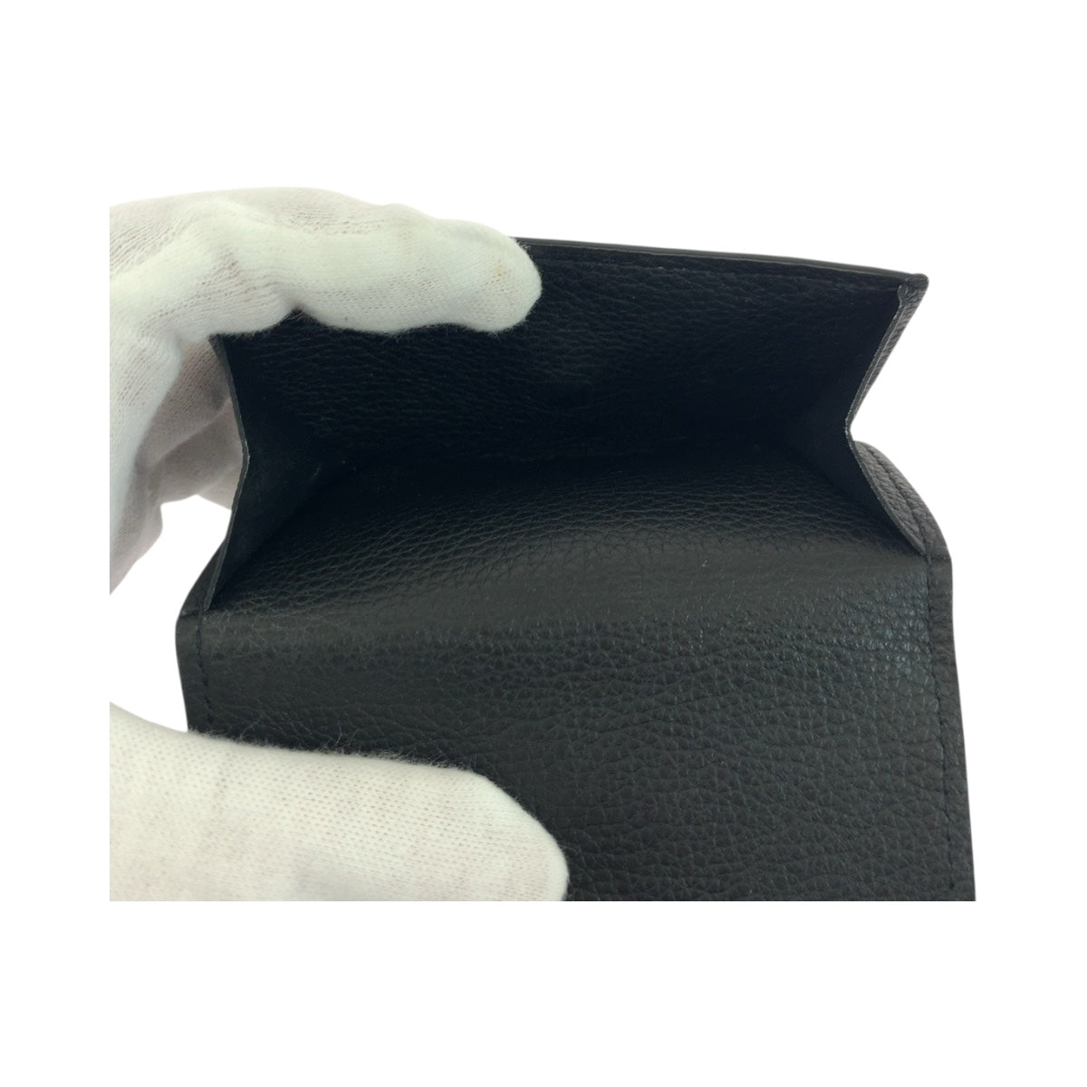 LOUIS VUITTON Tri-fold wallet M63921 leather black Portefeuille Rock Mini