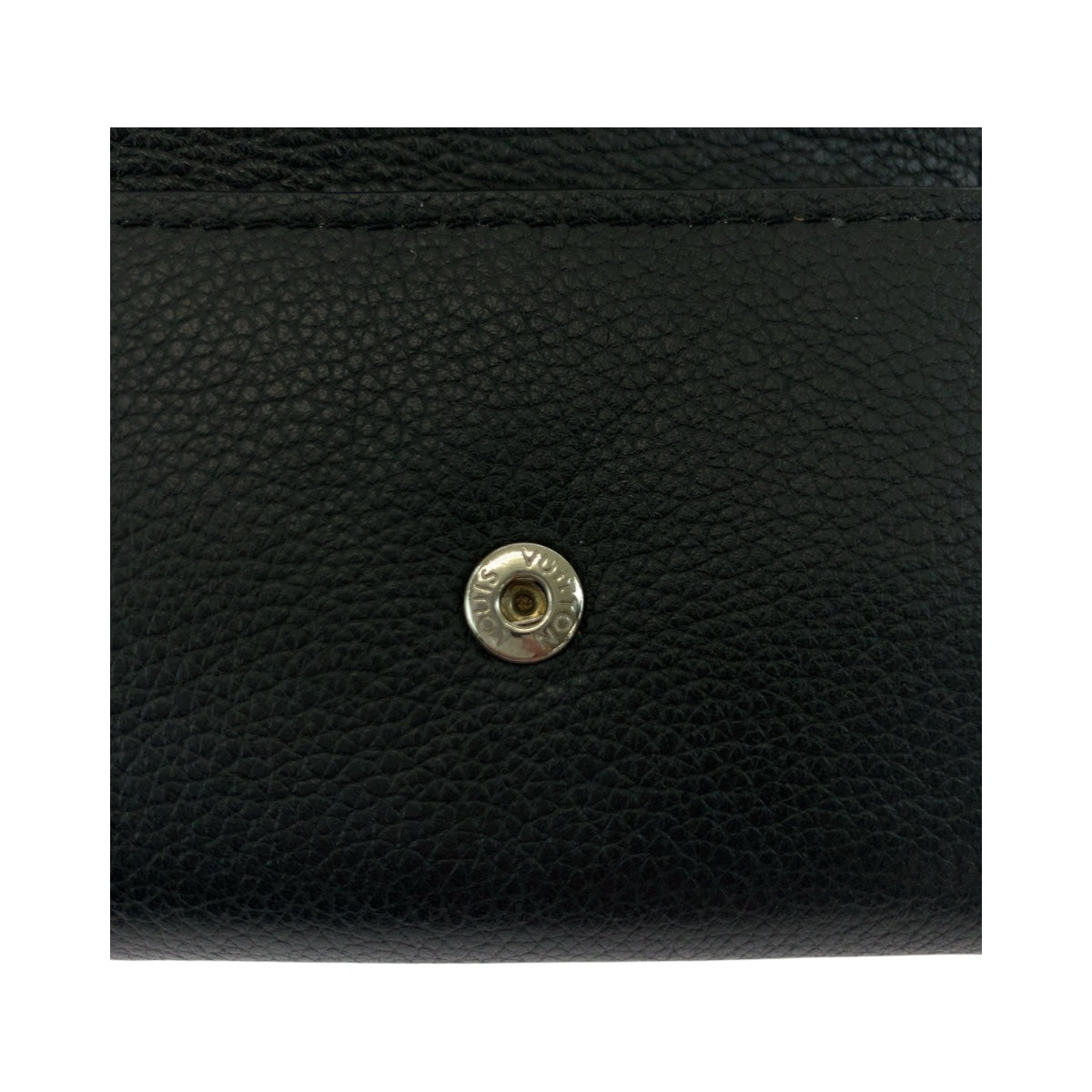 LOUIS VUITTON Tri-fold wallet M63921 leather black Portefeuille Rock Mini