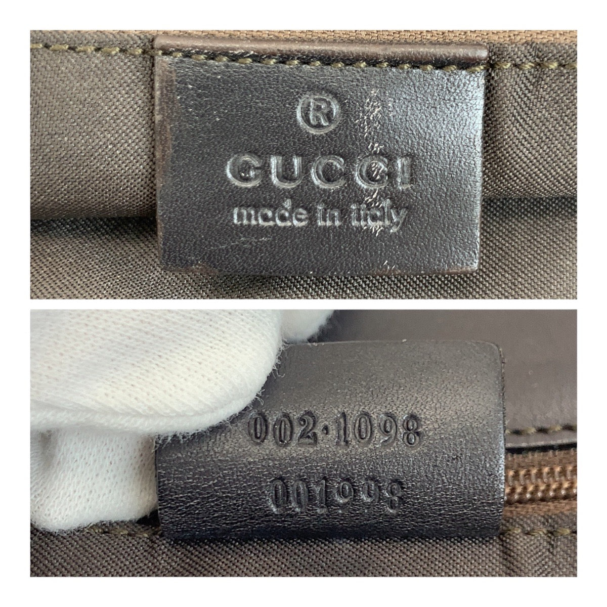 GUCCI Tote Bag 002 1098 GG canvas Beige Brown Gold Metal