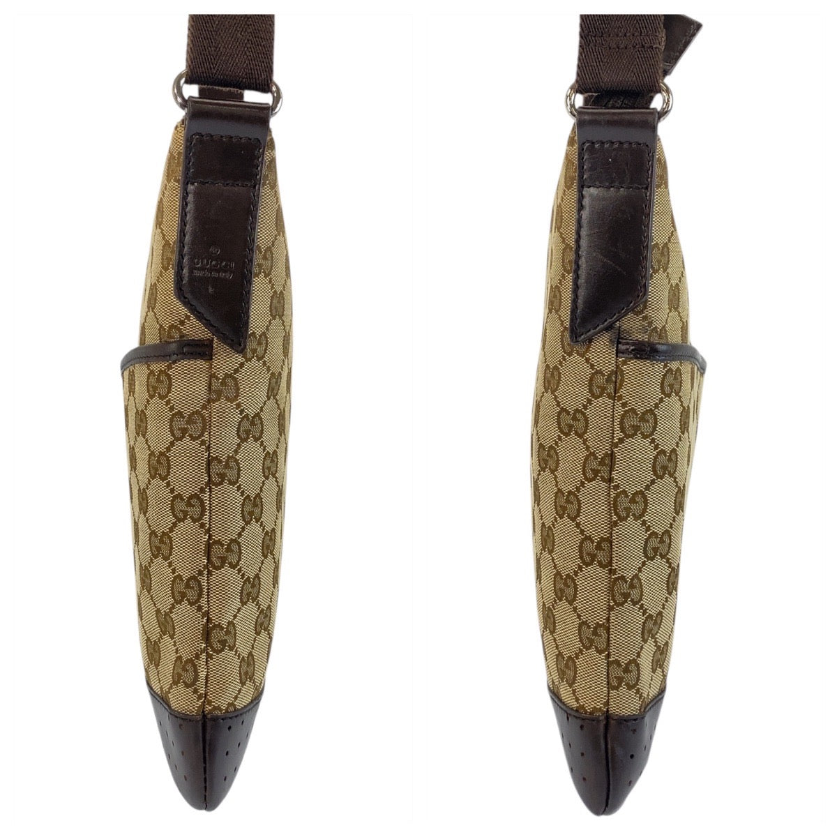 GUCCI Shoulder Bag 145857 GG canvas Beige Brown SilverMetal