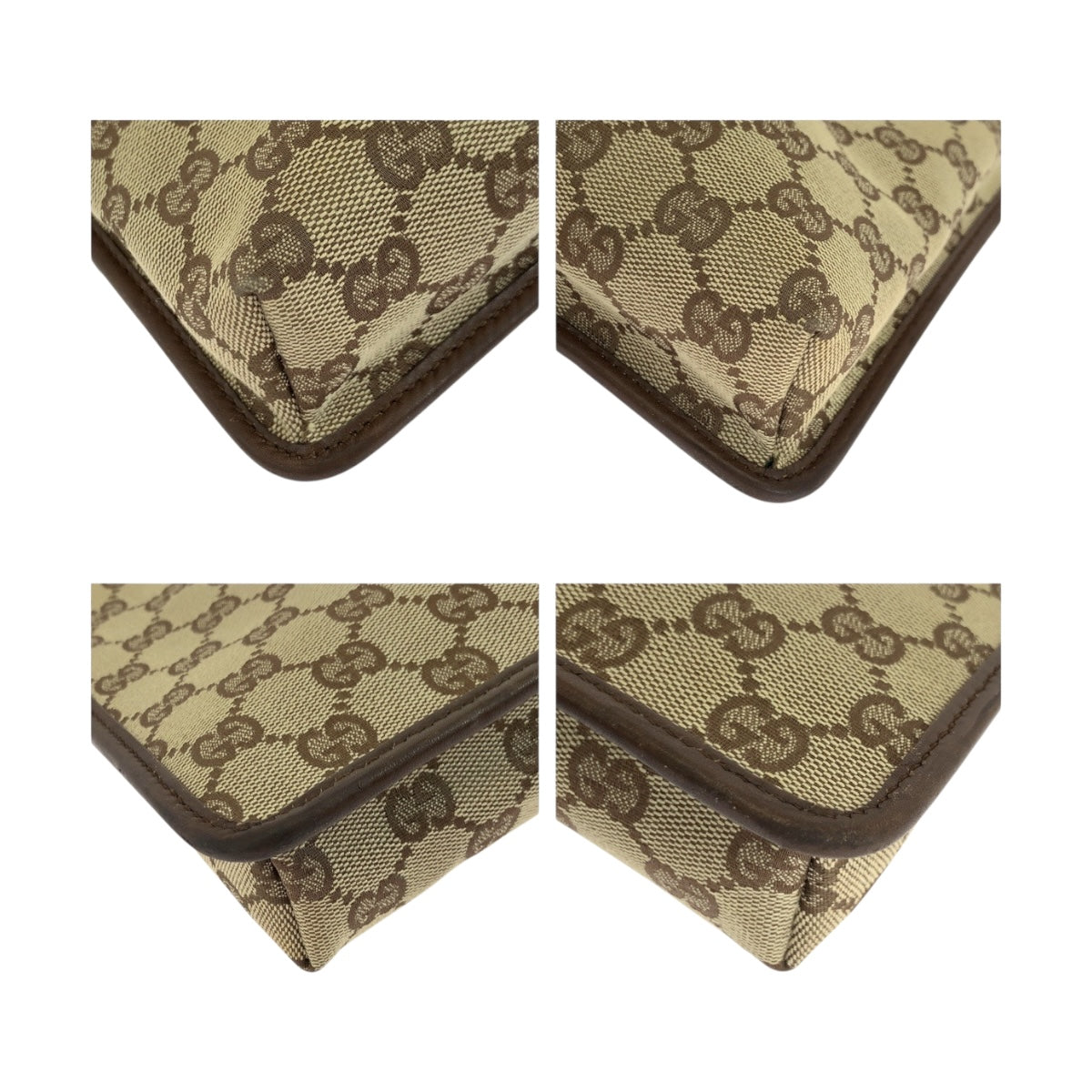 GUCCI Shoulder Bag 92562 GG canvas Beige Brown SilverMetal