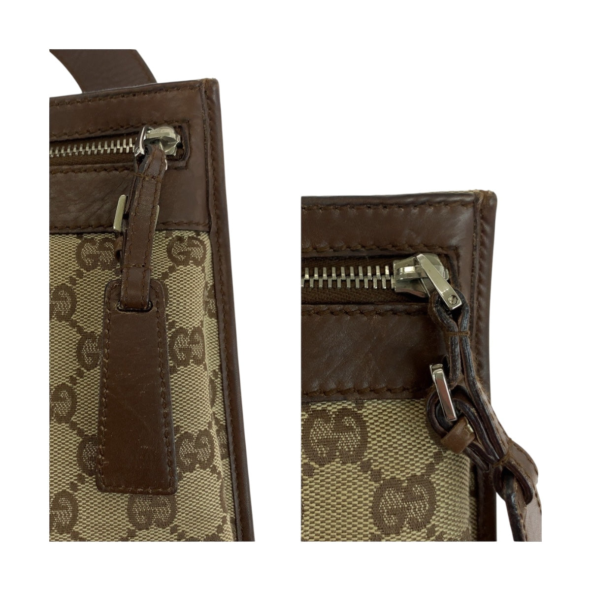 GUCCI Shoulder Bag 92562 GG canvas Beige Brown SilverMetal