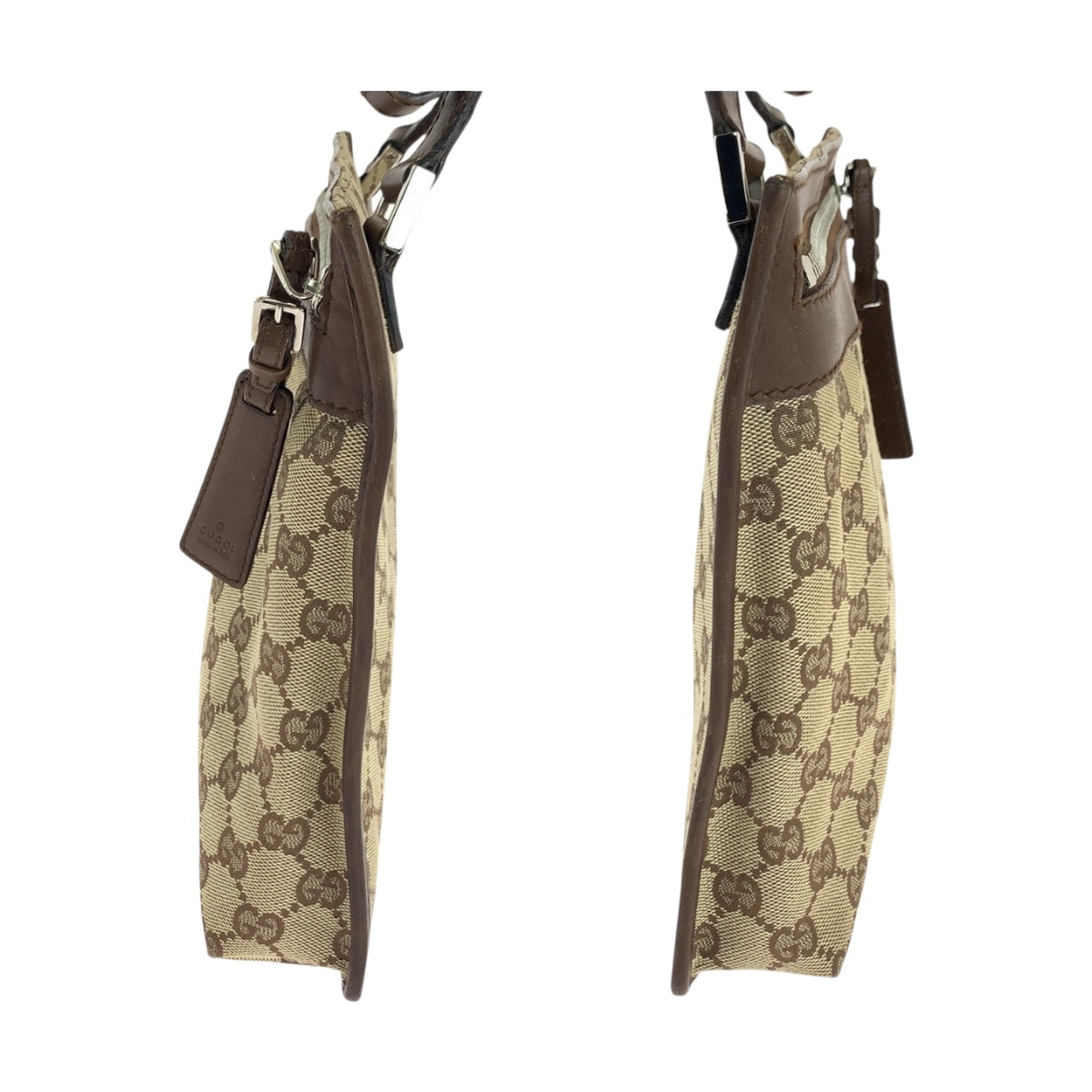 GUCCI Shoulder Bag 92562 GG canvas Beige Brown SilverMetal