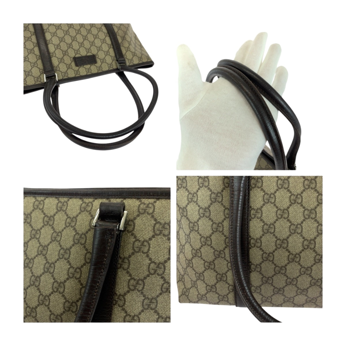 GUCCI Tote Bag 114595 GG Supreme Canvas beige