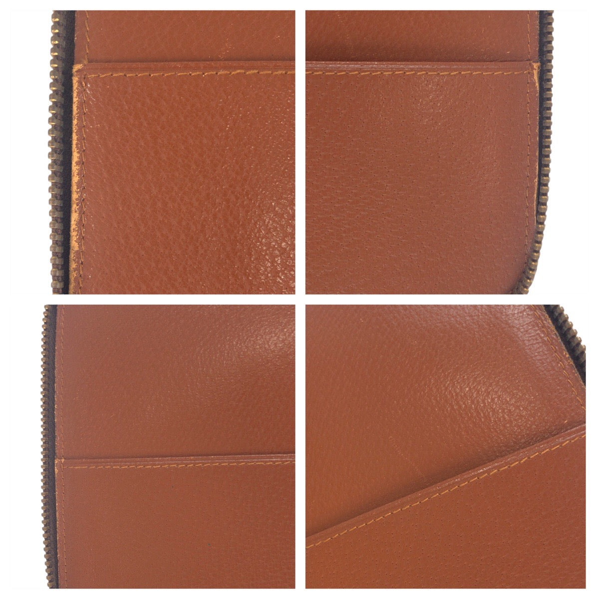 LOUIS VUITTON passport case leather Brown Gold Metal Monogram Couvertleur Paspole