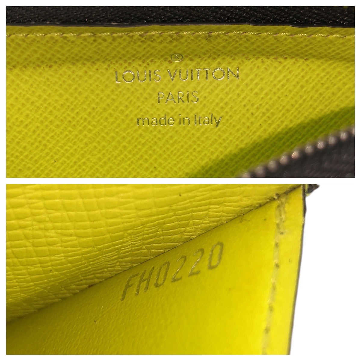 LOUIS VUITTON Coin case M30320 PVC Fluorescent yellow Taigalama Coin card holder