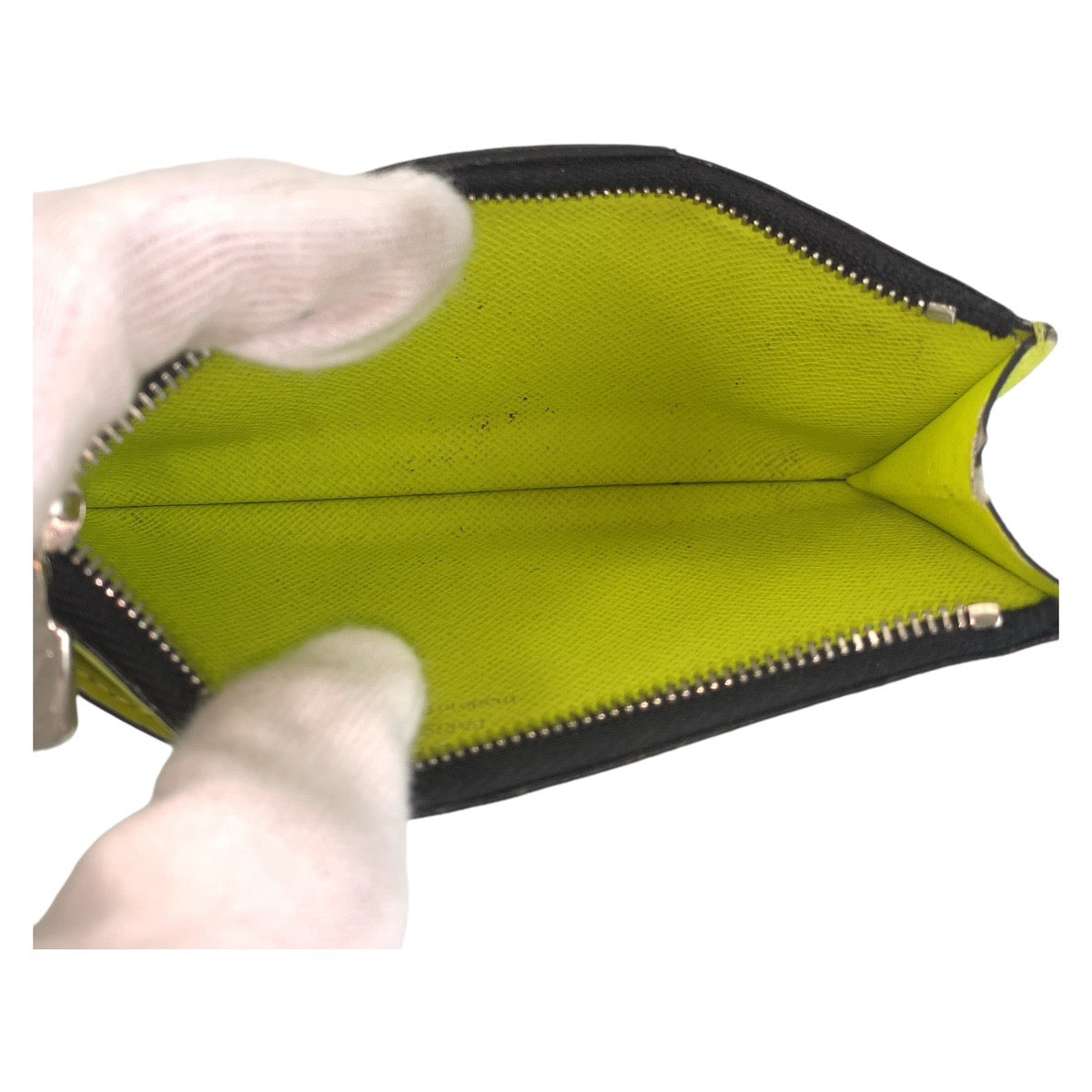 LOUIS VUITTON Coin case M30320 PVC Fluorescent yellow Taigalama Coin card holder