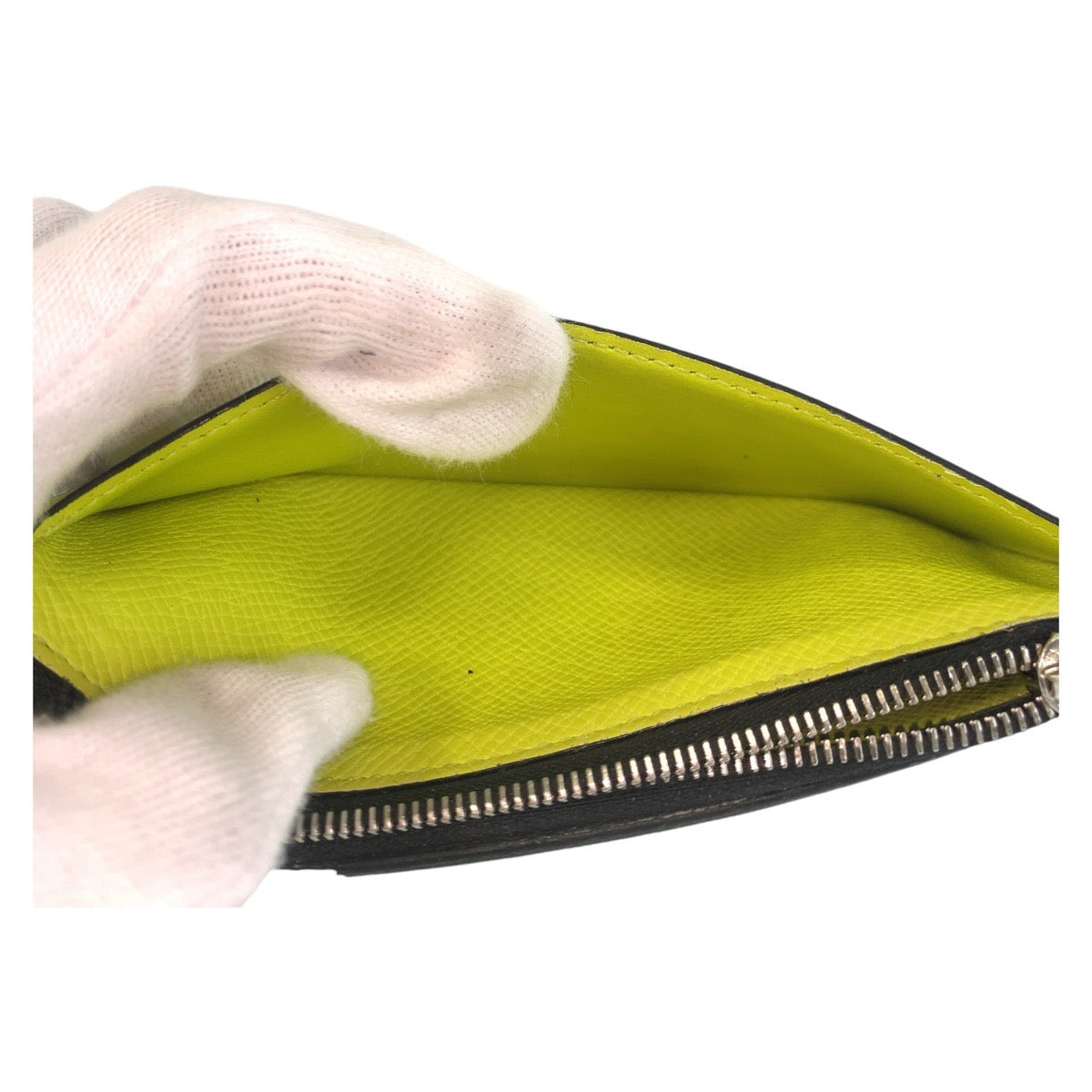 LOUIS VUITTON Coin case M30320 PVC Fluorescent yellow Taigalama Coin card holder