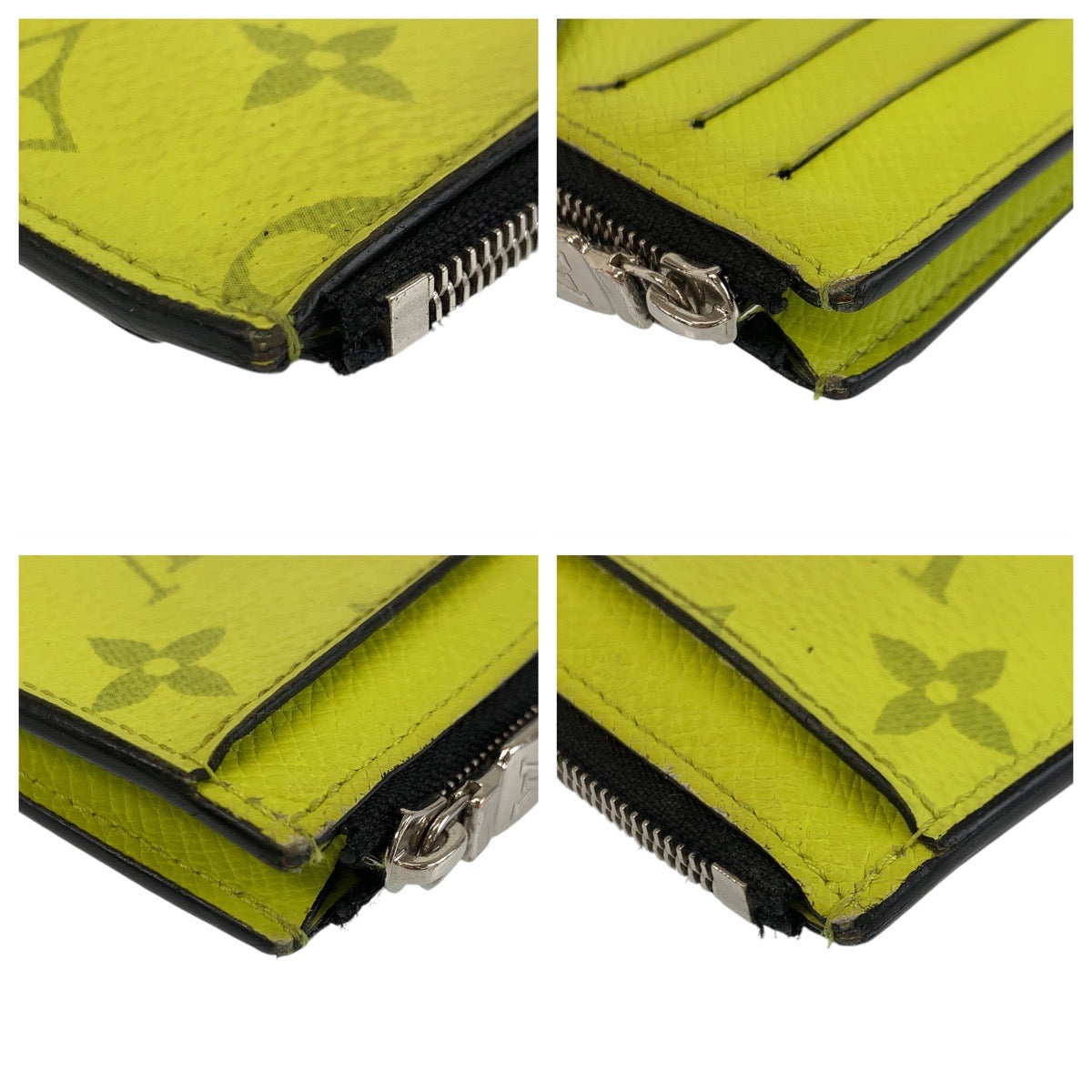 LOUIS VUITTON Coin case M30320 PVC Fluorescent yellow Taigalama Coin card holder