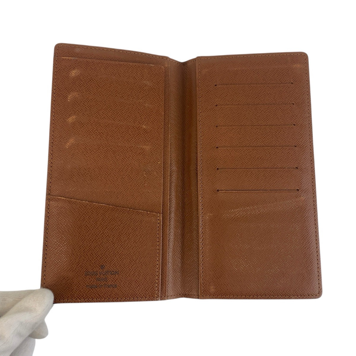 LOUIS VUITTON Long Wallet Purse M61823 PVC Brown Monogram Porte Valeurs Cartes Crdit