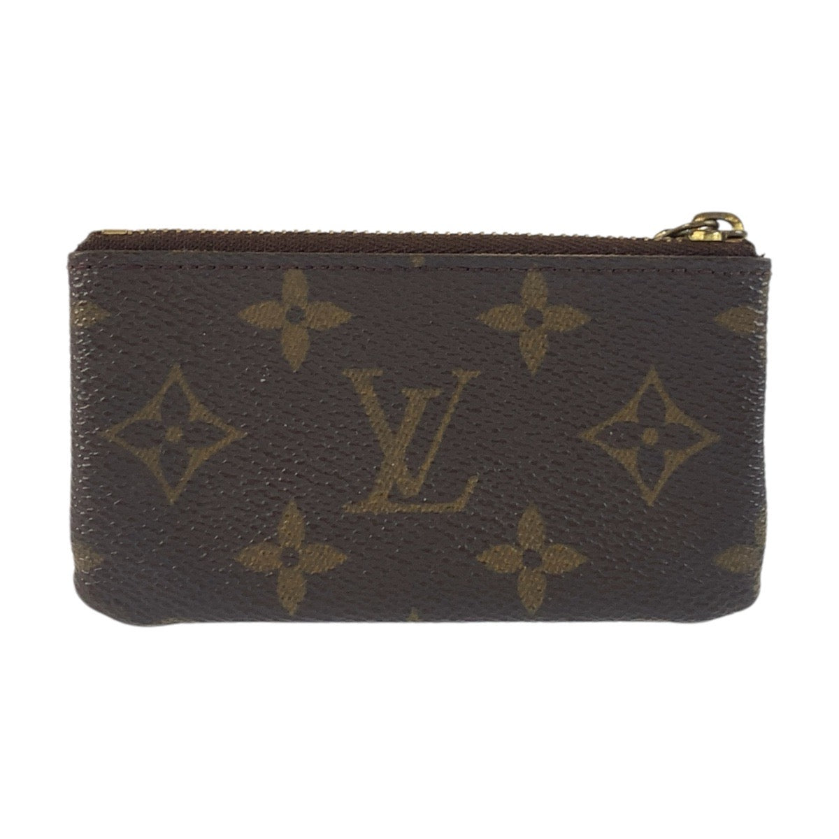 LOUIS VUITTON Coin case M62650 PVC Brown Gold Metal Monogram Pochette cree