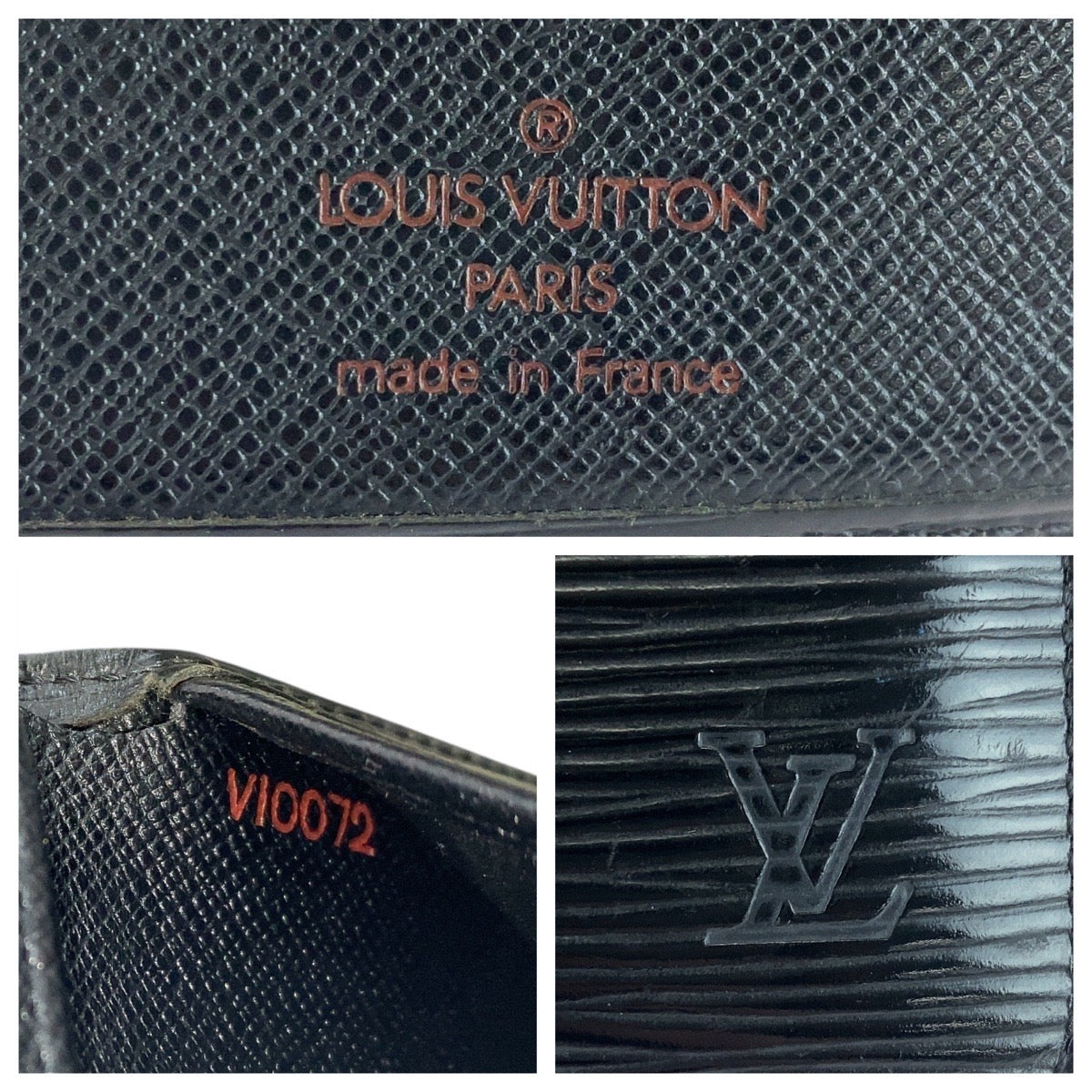 LOUIS VUITTON Bifold Wallet M60612 leather Noir black Epi PortefeuilleMarco