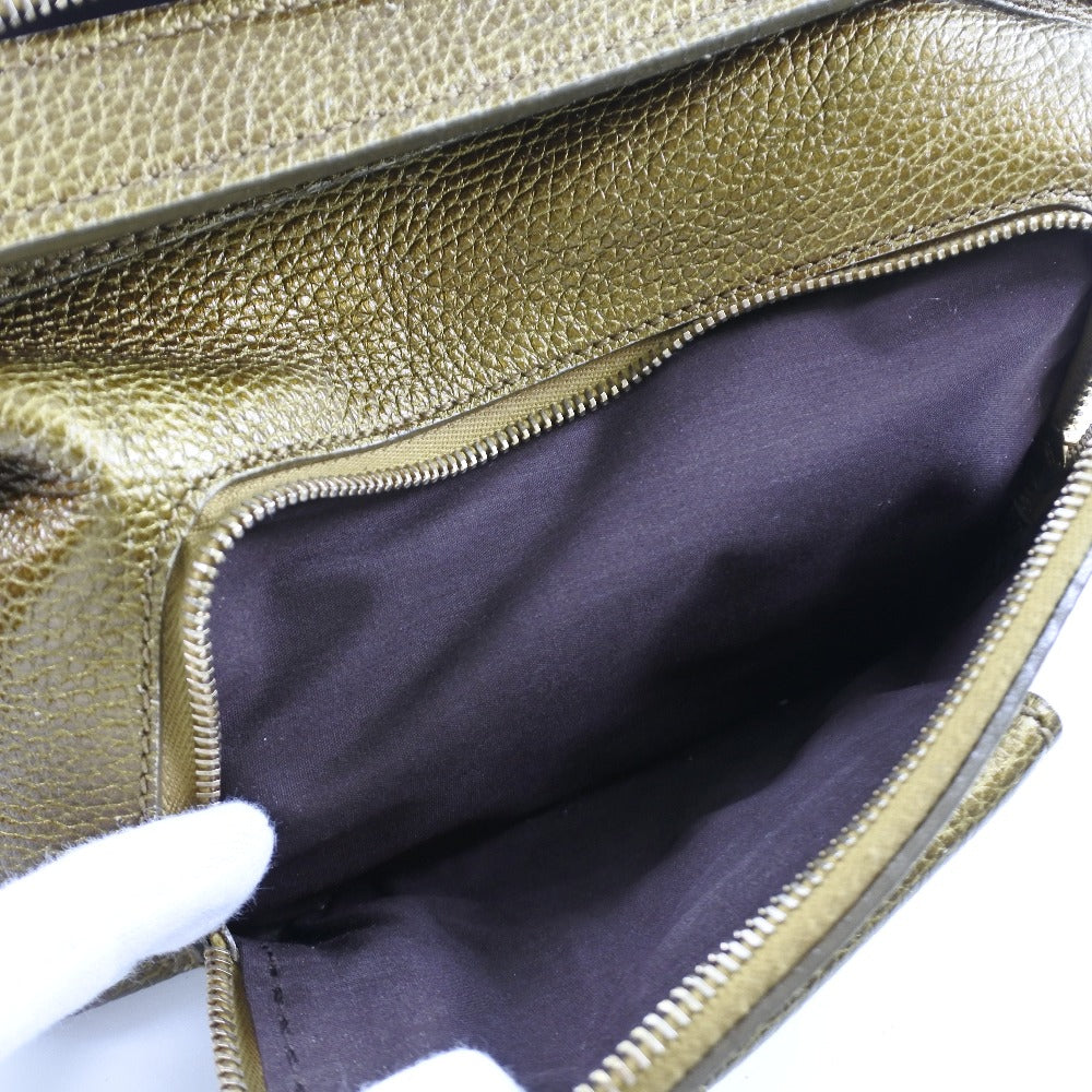TOD�fS Handbag Calfskin gold Women Used Authentic