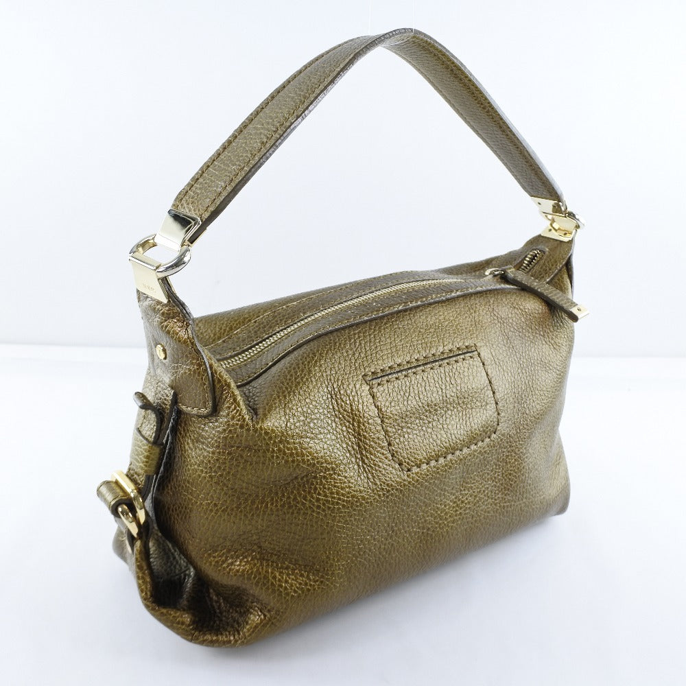 TOD�fS Handbag Calfskin gold Women Used Authentic