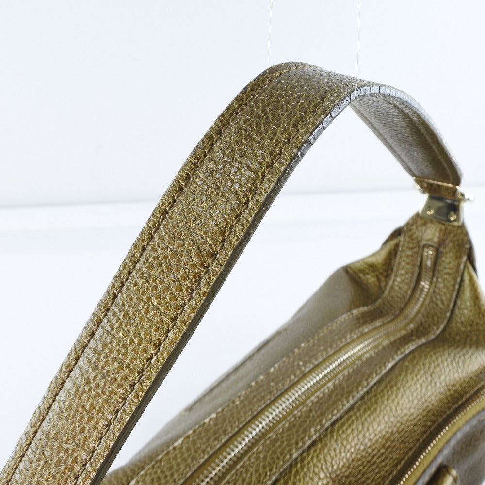 TOD�fS Handbag Calfskin gold Women Used Authentic