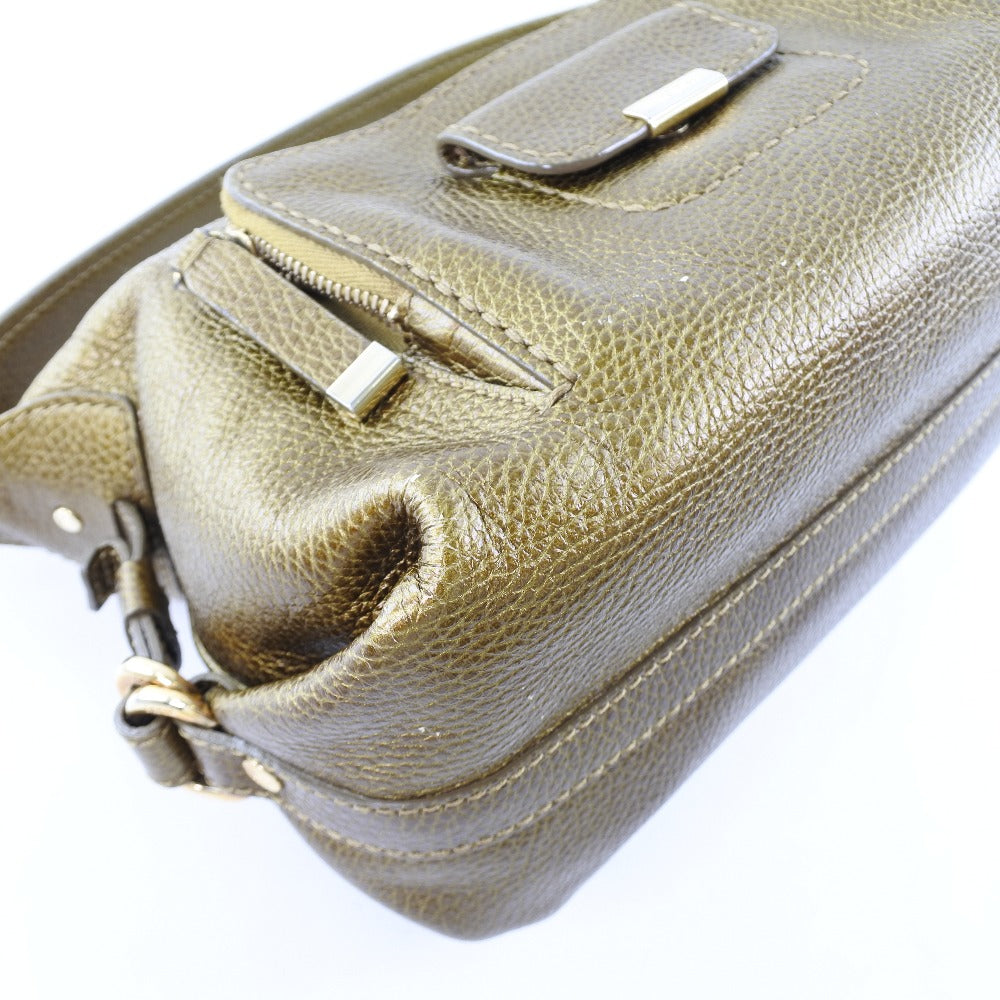 TOD�fS Handbag Calfskin gold Women Used Authentic