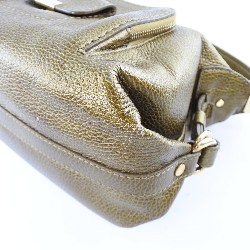 TOD�fS Handbag Calfskin gold Women Used Authentic
