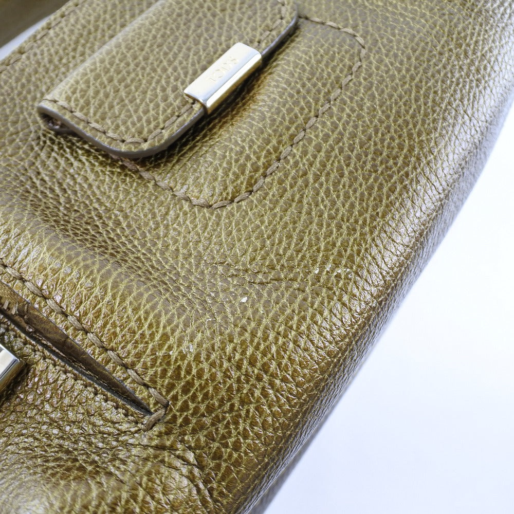 TOD�fS Handbag Calfskin gold Women Used Authentic