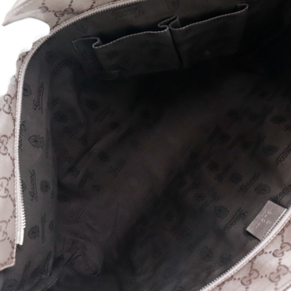 GUCCI Tote Bag 211137 PVC coated canvas Brown GG implementation Tote Women Used Authentic