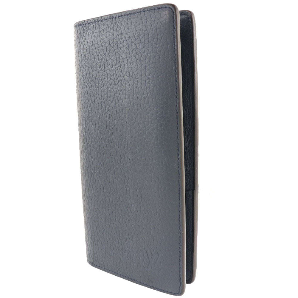 LOUIS VUITTON Long Wallet Purse M58818 Taurillon Clemence Navy blue Parnasea Portefeuille Blaza